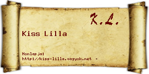 Kiss Lilla névjegykártya
